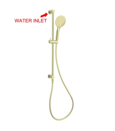 Nero 3 Function Shower Rail Brushed Gold | NR314BG