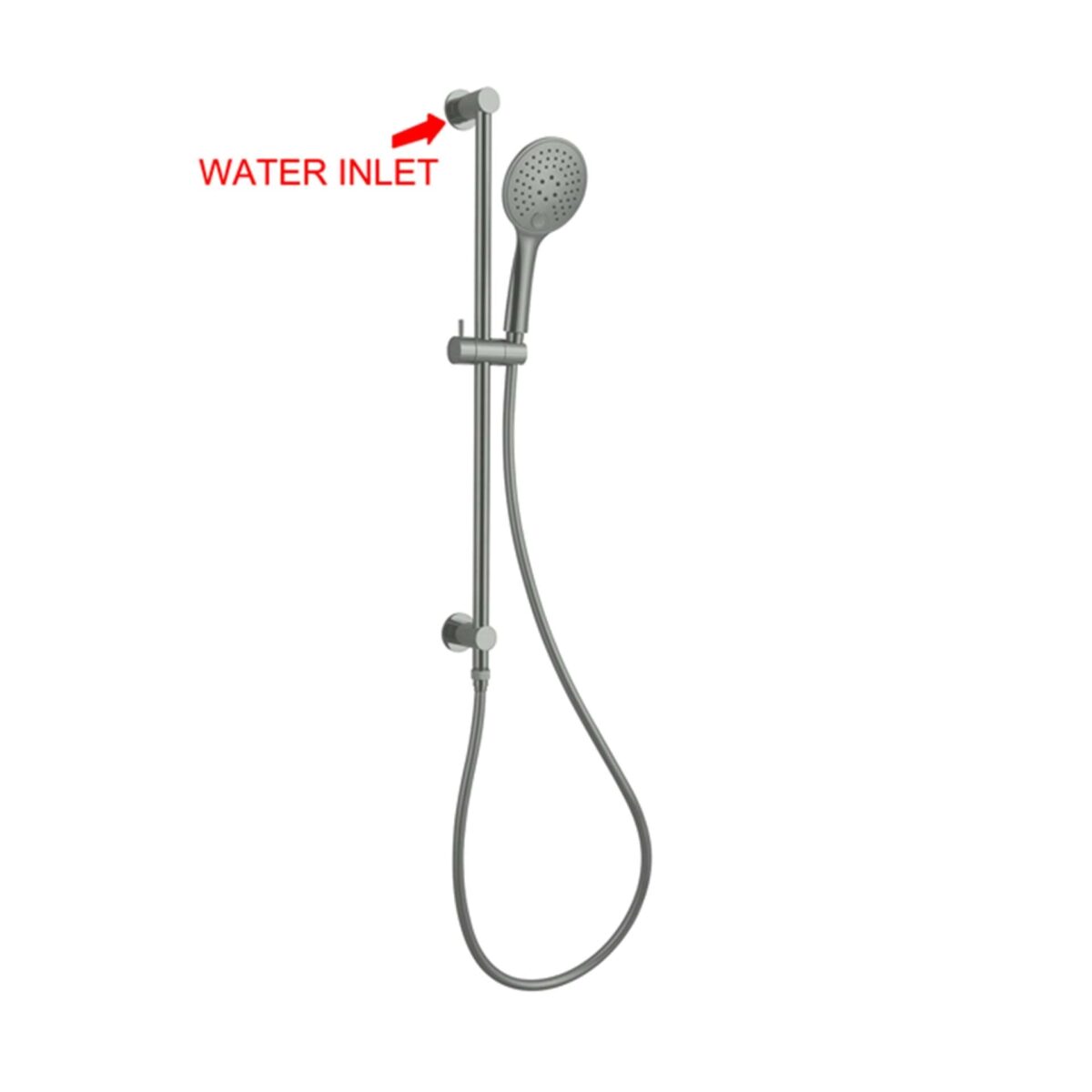Nero 3 Function Shower Rail Gun Metal | NR314GM