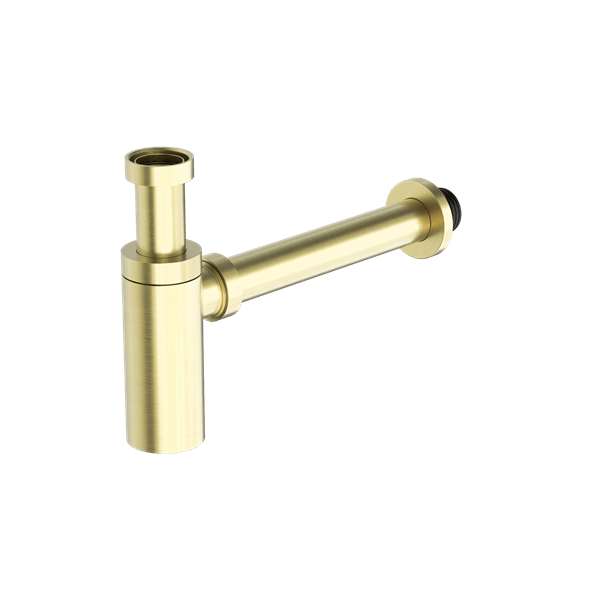 Nero 40mm Round Bottle Trap Brushed Gold | NRA186wBG