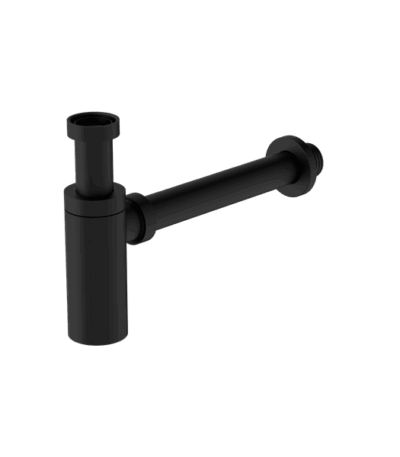 Nero 40mm Round Bottle Trap Matte Black | NRA186wMB