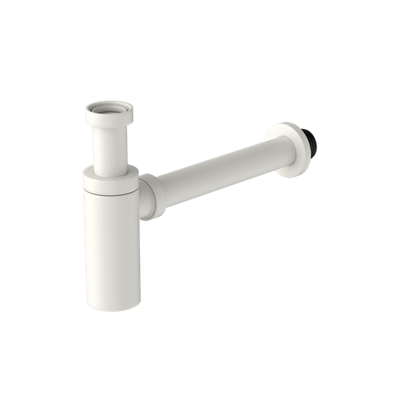 Nero 40mm Round Bottle Trap Matte White | NRA186wMW