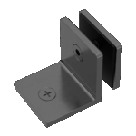 Nero 90 Degree Glass To Wall Bracket 10mm Glass Gun Metal | NRSH204GM