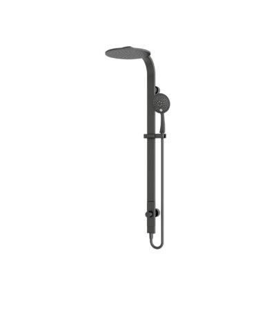 Nero Astra Rain Round Twin Shower Single Hose Matte Black | NR281305aMB