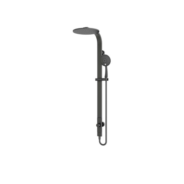 Nero Astra Rain Round Twin Shower Single Hose Matte Black | NR281305aMB