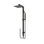 Nero Astra Rain Square Twin Shower Double Hose Matte Black | NR281305dMB
