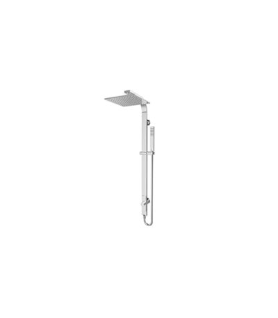 Nero Astra Rain Square Twin Shower Single Hose Chrome | NR281305cCH