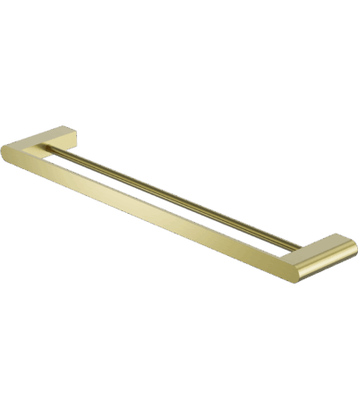 Nero Bianca Double Towel Rail 600mm Brushed Gold | NR9024dBG