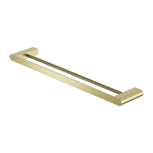 Nero Bianca Double Towel Rail 600mm Brushed Gold | NR9024dBG