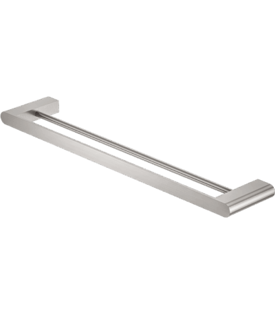 Nero Bianca Double Towel Rail 600mm Brushed Nickel | NR9024dBN