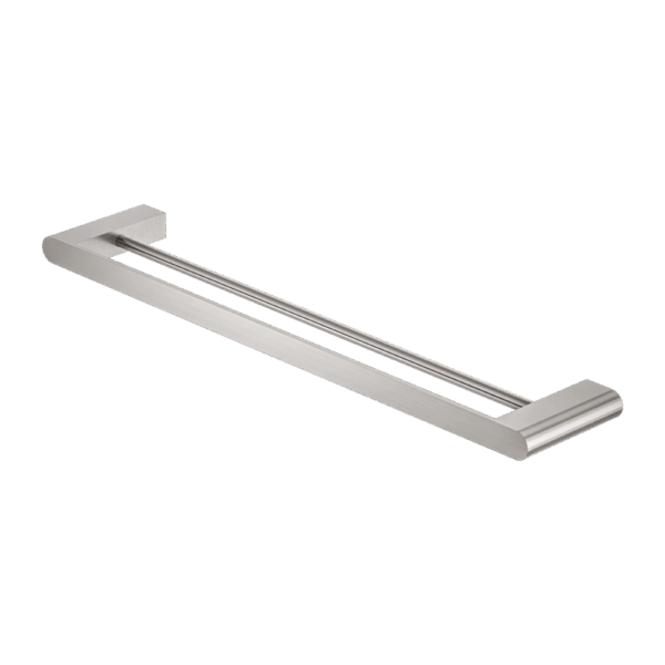 Nero Bianca Double Towel Rail 600mm Brushed Nickel | NR9024dBN