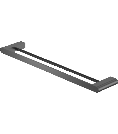 Nero Bianca Double Towel Rail 800mm Gun Metal | NR9030dGM