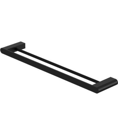 Nero Bianca Double Towel Rail 800mm Matte Black | NR9030dMB