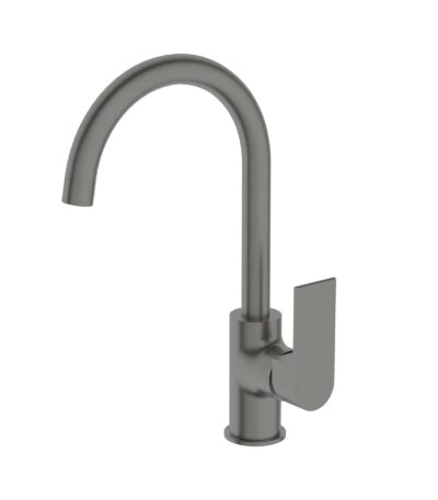 Nero Bianca Kitchen Mixer Gooseneck Spout Gun Metal | NR321506GM