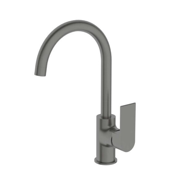 Nero Bianca Kitchen Mixer Gooseneck Spout Gun Metal | NR321506GM