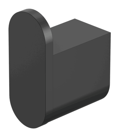 Nero Bianca Robe Hook Matte Black | NR9082MB