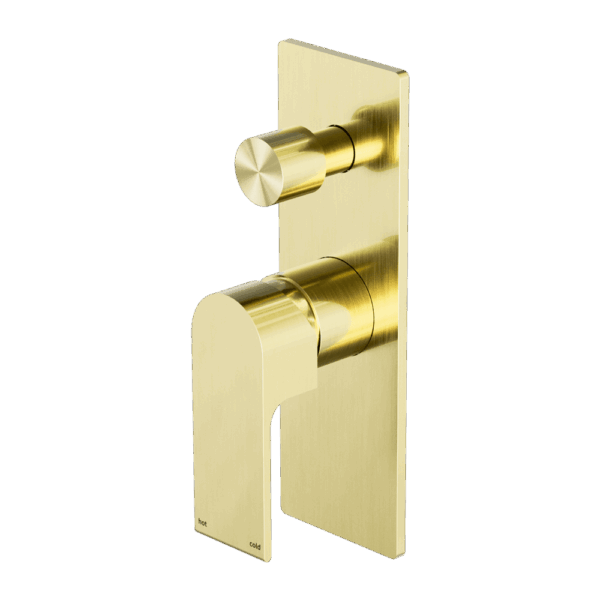 Nero Bianca Shower Mixer With Divertor Brushed Gold | NR321511ABG