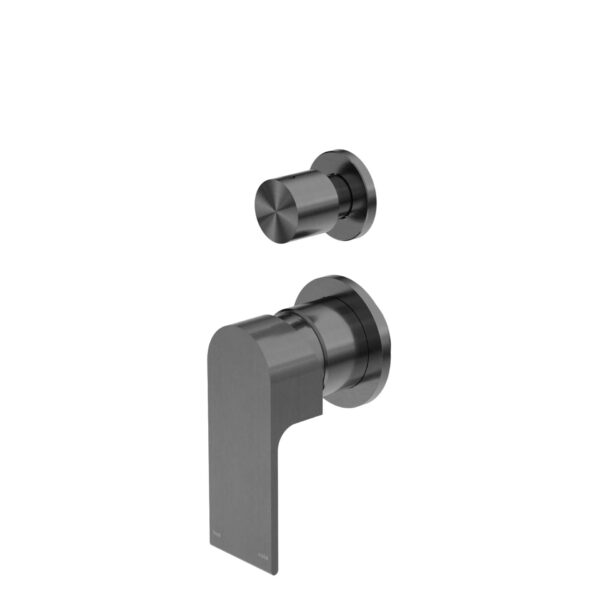Nero Bianca Shower Mixer With Divertor Separate Back Plate Gun Metal | NR321511GGM