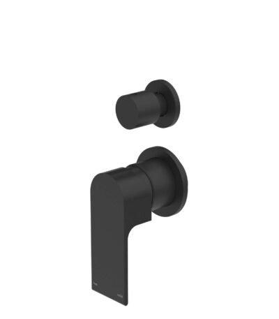 Nero Bianca Shower Mixer With Divertor Separate Back Plate Matte Black | NR321511GMB