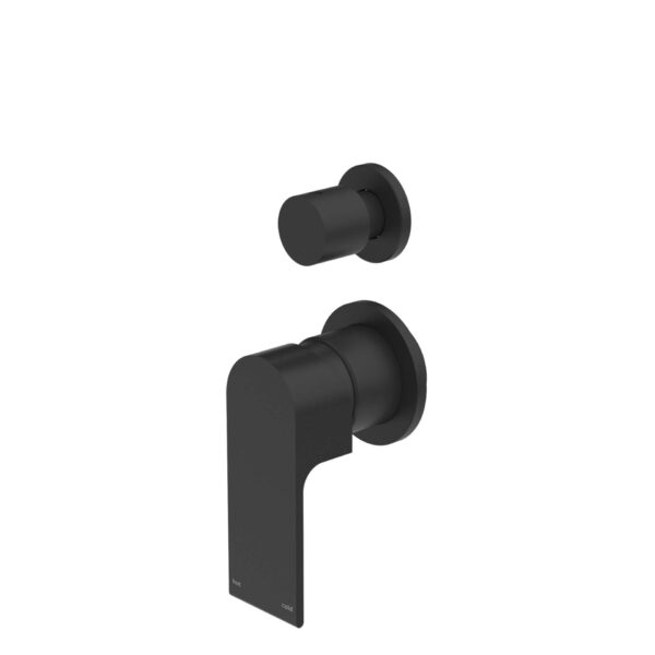 Nero Bianca Shower Mixer With Divertor Separate Back Plate Matte Black | NR321511GMB