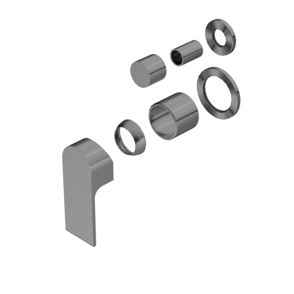 Nero Bianca Shower Mixer With Divertor Separate Back Plate Trim Kits Only Gun Metal | NR321511GTGM