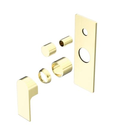 Nero Bianca Shower Mixer With Divertor Trim Kits Only Brushed Gold | NR321511ATBG