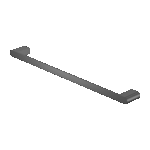 Nero Bianca Single Towel Rail 800mm Gun Metal | NR9030GM
