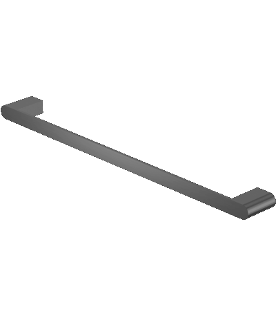 Nero Bianca Single Towel Rail 800mm Gun Metal | NR9030GM
