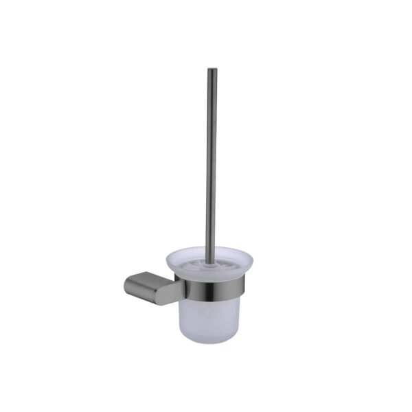 Nero Bianca Toilet Brush Holder Gun Metal | NR9088GM