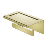 Nero Bianca Toilet Roll Holder With Phone Holder Brushed Gold | NR9086aBG