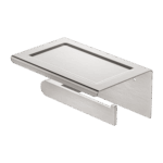 Nero Bianca Toilet Roll Holder With Phone Holder Brushed Nickel | NR9086aBN