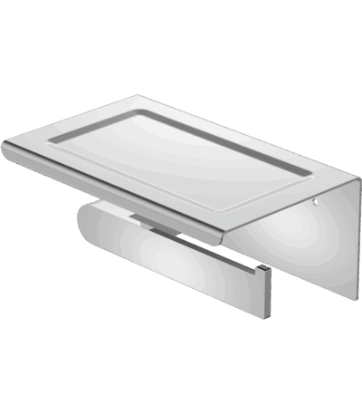 Nero Bianca Toilet Roll Holder With Phone Holder Chrome | NR9086aCH
