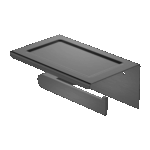 Nero Bianca Toilet Roll Holder With Phone Holder Gun Metal | NR9086aGM