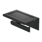 Nero Bianca Toilet Roll Holder With Phone Holder Matte Black | NR9086aMB