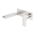 Nero Bianca Wall Basin/Bath Mixer 230mm Brushed Nickel | NR321510BBN
