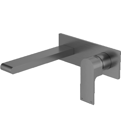 Nero Bianca Wall Basin/Bath Mixer 230mm Gun Metal | NR321510BGM