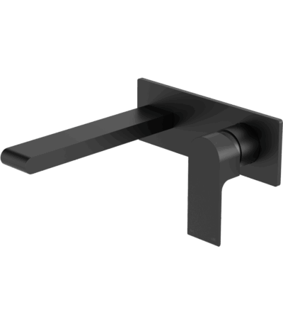 Nero Bianca Wall Basin/Bath Mixer 230mm Matte Black | NR321510BMB