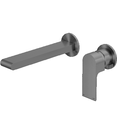 Nero Bianca Wall Basin/Bath Mixer Separate Back Plate 187mm Gun Metal | NR321510EGM