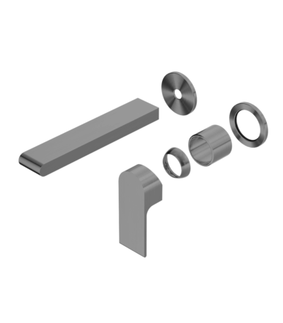 Nero Bianca Wall Basin/Bath Mixer Separate Back Plate 187mm Trim Kits Only Gun Metal | NR321510ETGM