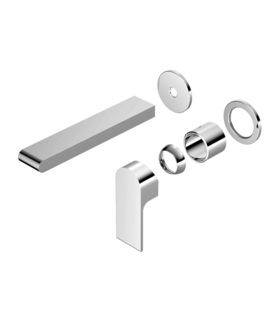 Nero Bianca Wall Basin/Bath Mixer Separate Back Plate 187mm Trim Kits Only Chrome | NR321510ETCH