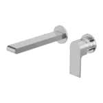Nero Bianca Wall Basin/Bath Mixer Separate Back Plate 230mm Chrome | NR321510FCH