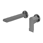 Nero Bianca Wall Basin/Bath Mixer Separate Back Plate 230mm Gun Metal | NR321510FGM