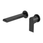Nero Bianca Wall Basin/Bath Mixer Separate Back Plate 230mm Matte Black | NR321510FMB