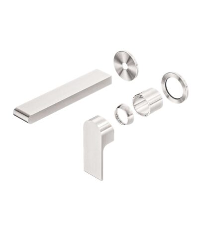 Nero Bianca Wall Basin/Bath Mixer Separate Back Plate 230mm Trim Kits Only Brushed Nickel | NR321510FTBN