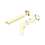 Nero Bianca Wall Basin/Bath Mixer Separate Back Plate 230mm Trim Kits Only Brushed Gold | NR321510FTBG