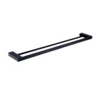 Nero Celia Double Towel Rail 600mm Matte Black | NR4624dMB