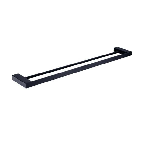 Nero Celia Double Towel Rail 600mm Matte Black | NR4624dMB