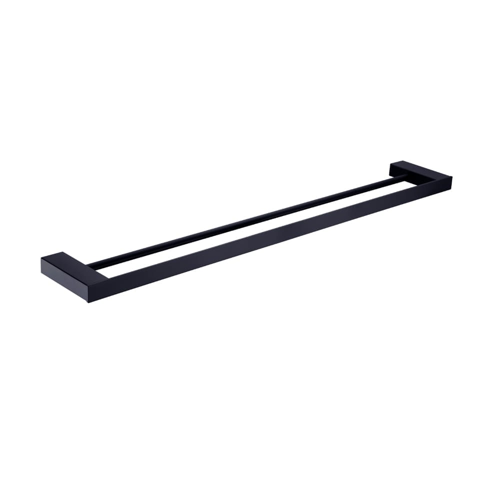 Nero Celia Double Towel Rail 600mm Matte Black | NR4624dMB