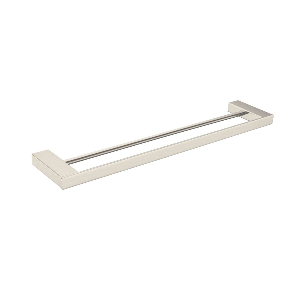 Nero Celia Double Towel Rail 800mm Brushed Nickel | NR4630dBN