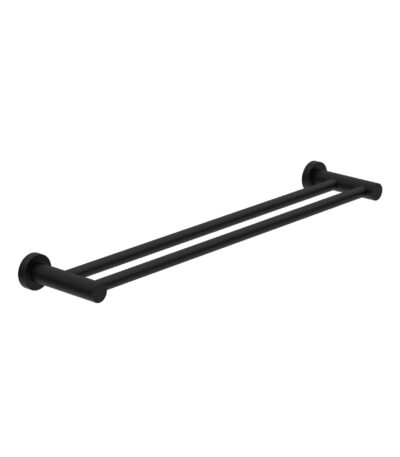 Nero Classic Double Towel Rail 600mm Matte Black | NR2024dMB