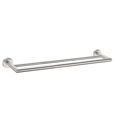 Nero Dolce Double Towel Rail 700mm Brushed Nickel | NR3630dBN